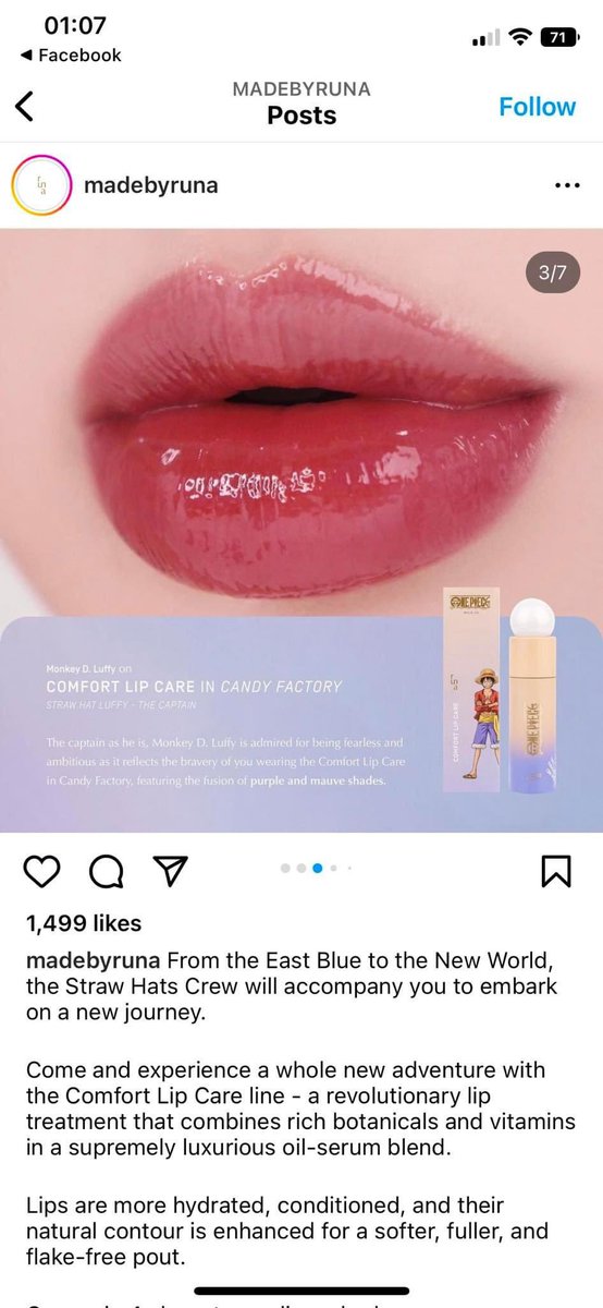f_x_n_x's tweet photo. Mana yang dari kemaren bilang "skincare lokal collabnya sama artis korea terus, sesekali sama anime apa jejepangan kek" nih Made By Runa collab sama One Piece https://t.co/S4QRL1msGh