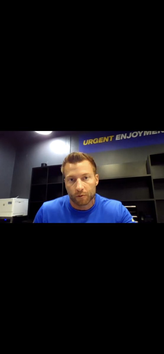 hineba1's tweet photo. Person- “you think McVay will retire this year?” 

(Me looking at his packed up shelves in the background)

Me - “Na, he’s coming back” #thursdaynightfootball #LARams @RamsNFL #superbowlchamps #stillcounts #coldweather https://t.co/PltVHQrTnj