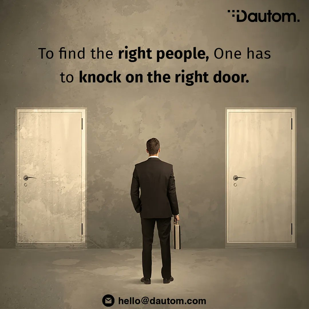 DautomTech's tweet photo. One has to knock on the right door to find the right people.πͺ At Dautom, we take pride in being that right door.π With our vast experience in the industry, we can help you find the best talent for your IT projects. π₯
#dautom #ITprofessionals #ITprojects #talentmanagement https://t.co/xytPQIyyxm