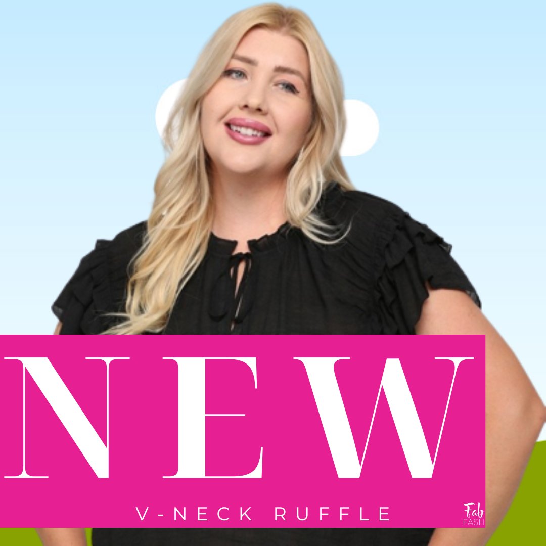 FabFashUSA's tweet photo. One of our favorite new arrivals is the V-Neck Triple Ruffle Sleeve Top W/Tie. Click the link to shop this product now: https://t.co/NjTFZK4A4B #fabfash #CurvyGirlTeam #HolidayShopping https://t.co/wjVowCZl16
