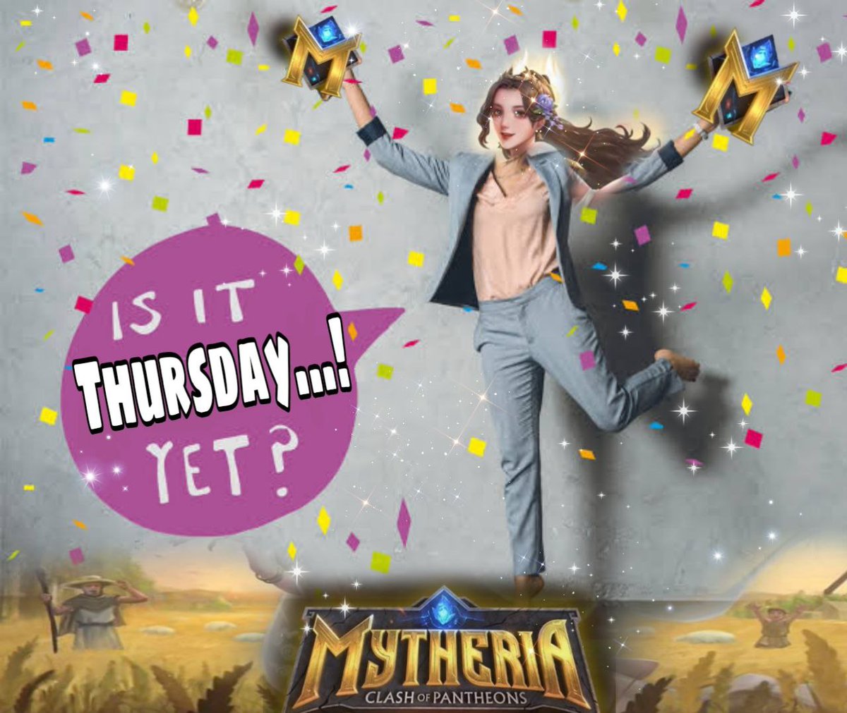 #Demigods Thursday ulit! Alam nyo na 
8PM -9PM mamaya GM hunt ulit sa Land of #Mytheria.

👉Join na sa latest event &amp; win $MYRA token mytheria.io 
↪️ Community:linktr.ee/mytheriaph

<a href="/IronSailCrew/">Iron Sail Crew</a>
<a href="/Mytheria_MYRA/">Mytheria: Clash of Pantheons</a>
<a href="/MytheriaMP/">Mytheria Marketplace (Unofficial)</a>
<a href="/knzo_fn/">knzo.eth</a> 
<a href="/BNBCHAIN/">BNB Chain | BNB Hack Dec 5-6 🇦🇪</a>
#NFT #TCG #MytheriaPH