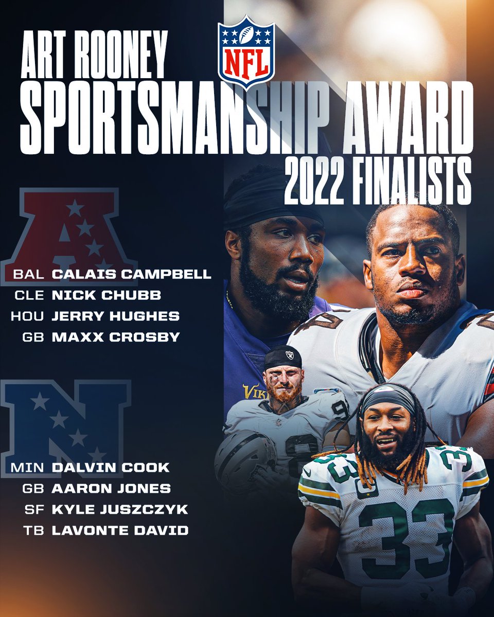 NFL on Twitter "The finalists for the 2022 Art Rooney Sportsmanship