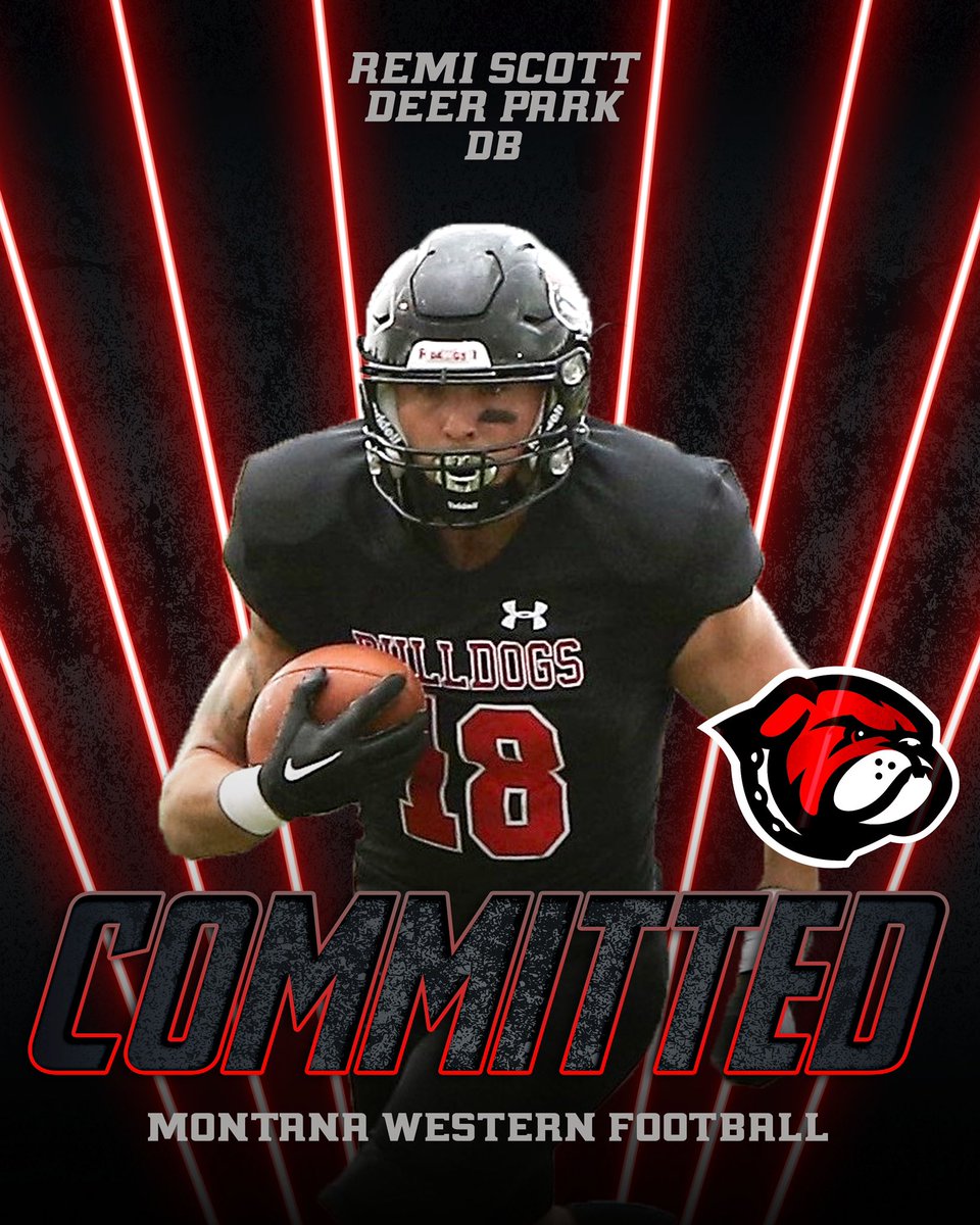 After a great conversation with <a href="/Coach_Martello/">Riley Martello</a> I am super excited to announce that I am committed to play football at Montana Western! Thank you to all my family, friends, and coaches who have helped me get to this point! Go Dawgs! 🐶🐶 <a href="/INW_FOOTBALL/">Inland Northwest Football</a> <a href="/StagAthletics/">Deer Park Stags</a>