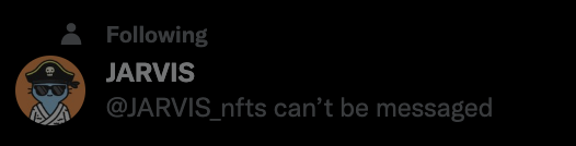Whiskeybets_eth's tweet photo. @JARVIS_nfts @coolcats @Macys I can't DM you for some reason @JARVIS_nfts https://t.co/9DFblfcvuT
