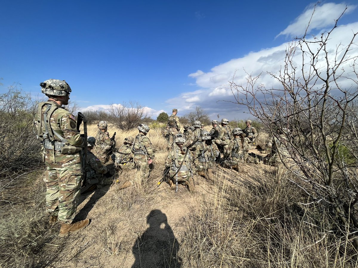StorytellerSBM's tweet photo. The MI nerds got to go outside today! Incredibly grateful for our exceptional @Fort_Huachuca cadre who put in the hard work to pull of an exercise that will most certainly make us better at our jobs. @USAICoE https://t.co/Y0knllqCUd