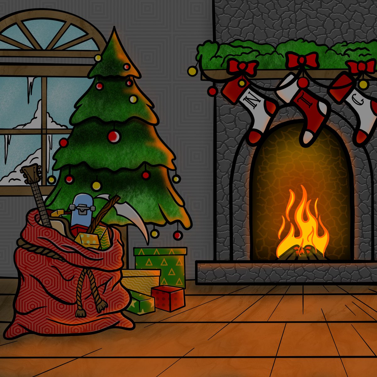 NotTodayClub's tweet image. Holder Holiday Details in Discord!🎄

#NTCHolderHoliday 💀🎄