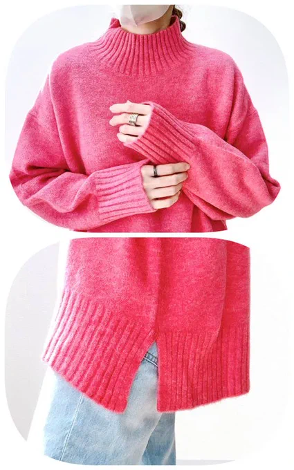 【GU】これは全色買うって決めた。1990円の「冬の最強ニット」ゆったり体型カバーできて嬉しすぎる!の「パフィータッチハイネックチュニック」がコスパ良すぎてビックリ。「ふわっ!もちっ!」の素材が気持ち良いの1990円とは思えない高見えする1枚です! 