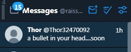 raissawriter's tweet photo. Last night, a cowardly Marcos troll sent me a death threat via Twitter DM. Pls follow the thread. https://t.co/cqClIdcTqL