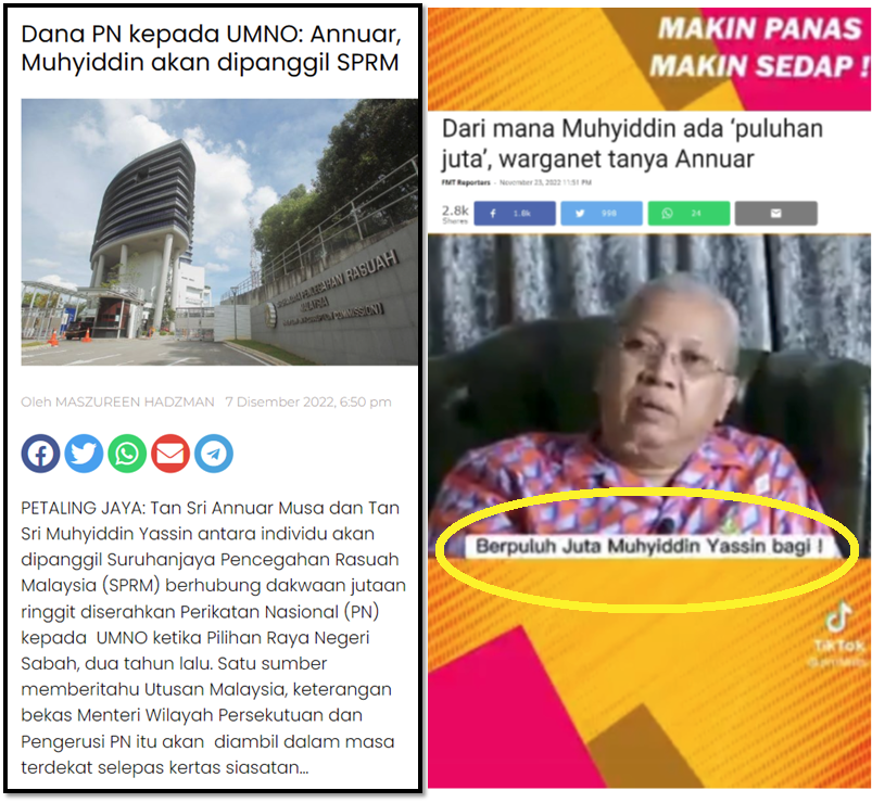 NajibRazak's tweet photo. Giliran Muhyiddin naik turun SPRM pulak.

Misteri duit berpuluh juta Ringgit dalam bilik tidur dia bakal terjawab tak lama lagi. https://t.co/j2jz8NPWQw