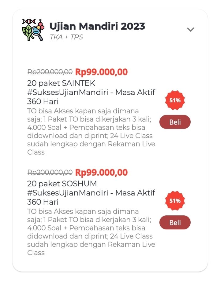 heremern's tweet photo. ๐ PROMO APLIKASI CEREBRUM
Ssstt.. ini buat kalian yang mau curi start UM 2023๐คซ Harga under 100k loh!
Bisa liat detailnya di pict ya guyss.
Jangan lupa pake kode promo RES298697 untuk dapetin harga yang lebih murahโ
#cerebrum #curistart #PTN #UM #SNBT2023 #2023 https://t.co/qmVXr7118a