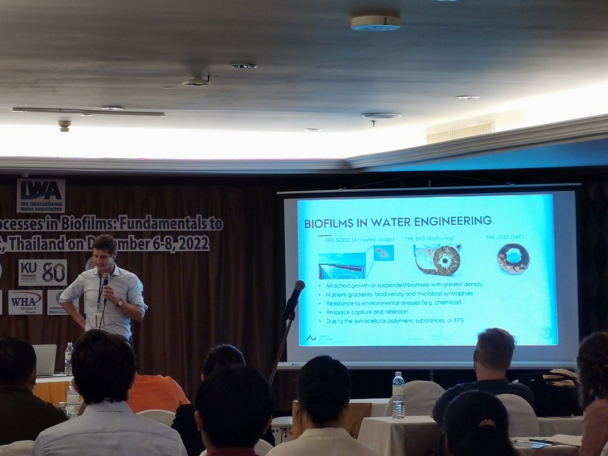 Insightful talk #iwabiofilms2022 from <a href="/Incottonwool/">Thomas Seviour</a> about tackling the microbial EPS "identity crisis" (i.e., extracting and identifying its components) toward resource recovery, including work done <a href="/SCELSE_SG/">SCELSE</a>