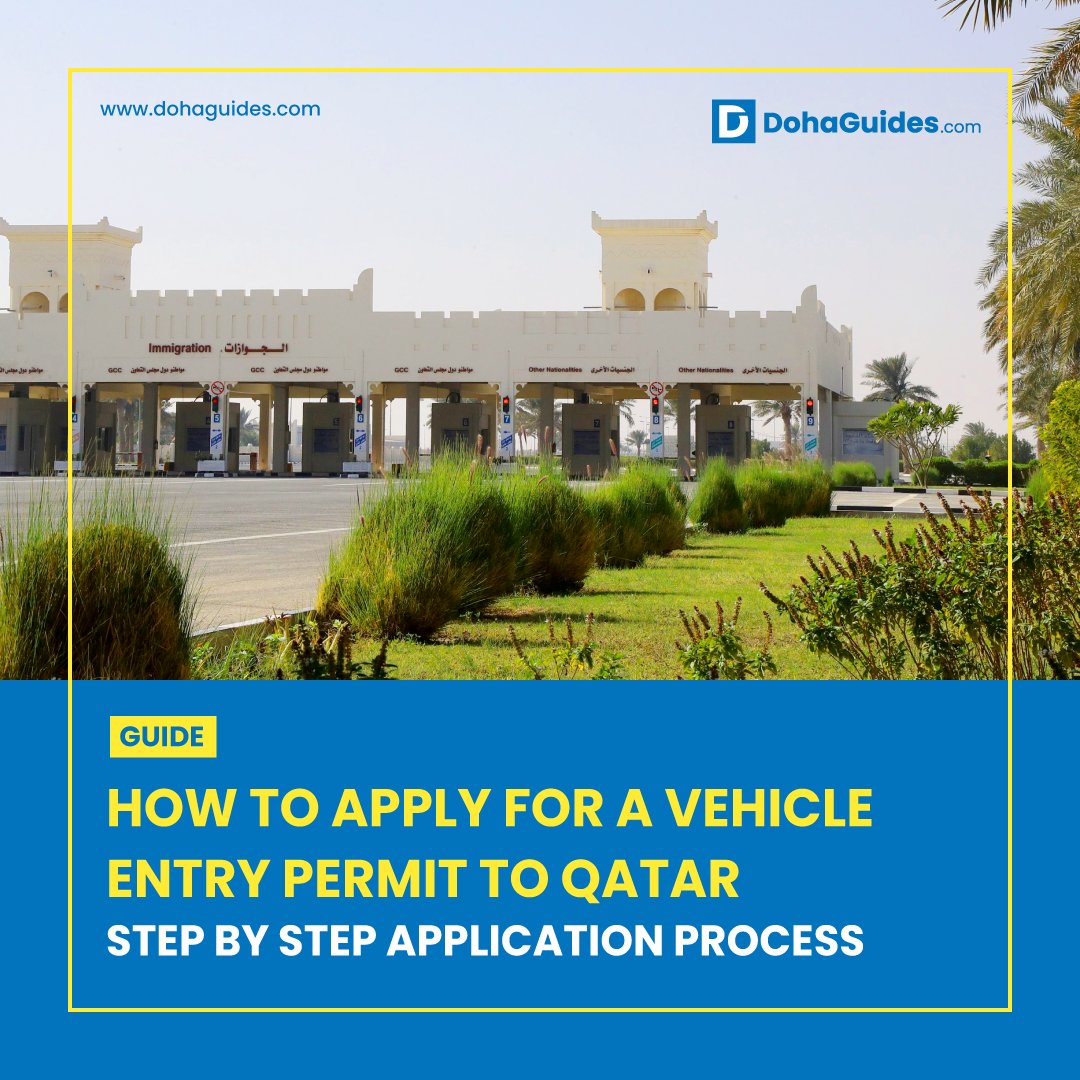 dohaguides's tweet photo. A vehicle entry permit is required for GCC residents and citizens driving to Qatar during the World Cup. Here is the step-by-step guide on how to apply for the free vehicle entry permit online:

https://t.co/YtVB3cf374 https://t.co/rn1iJvkV2Q