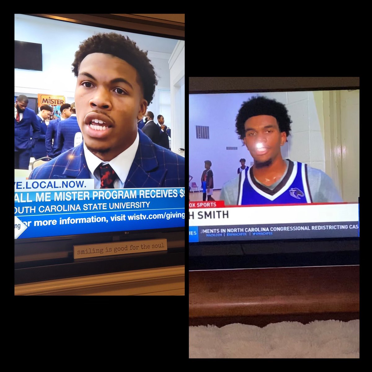When you turn on the TV and see your boys on the news in the same week; This just makes me smile. Keep representing The Smith name on and off the field/court. #ProudDad