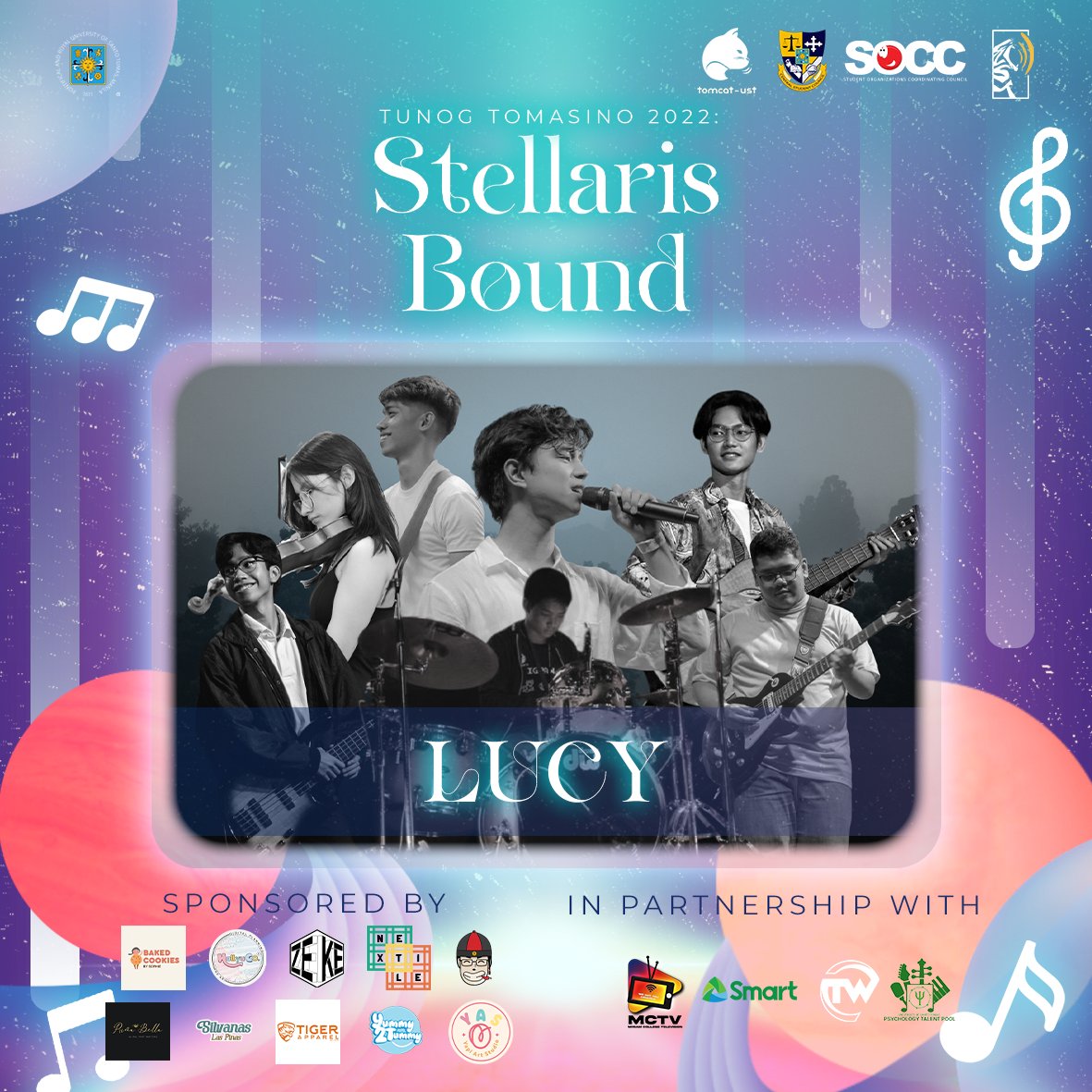 tigeradioUST's tweet photo. The stars are shining brighter than ever. We’re hitting pause on our way to #StellarisBound with LUCY!

Help your favorite band perform in Paskuhan 2022 by tuning in! Head over now to https://t.co/aqHNimqU6y and tune in to support your #TunogTomasino2022 bets! https://t.co/aqzg6mRwP3