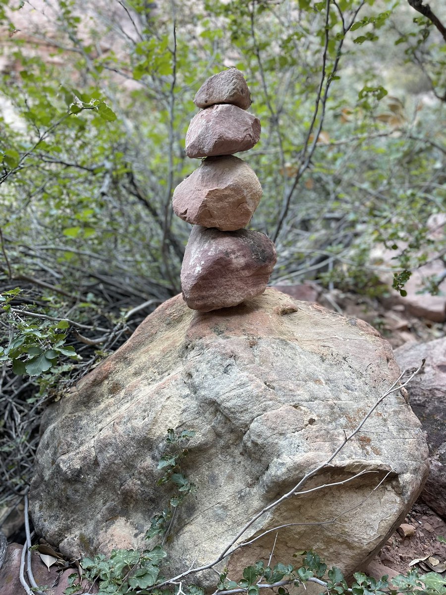 I’ve been backpacking/climbing for a lot of years, and have seen a lot of cairns, but this is my favorite one. #cairn #backpacking  #itsthesimplethings