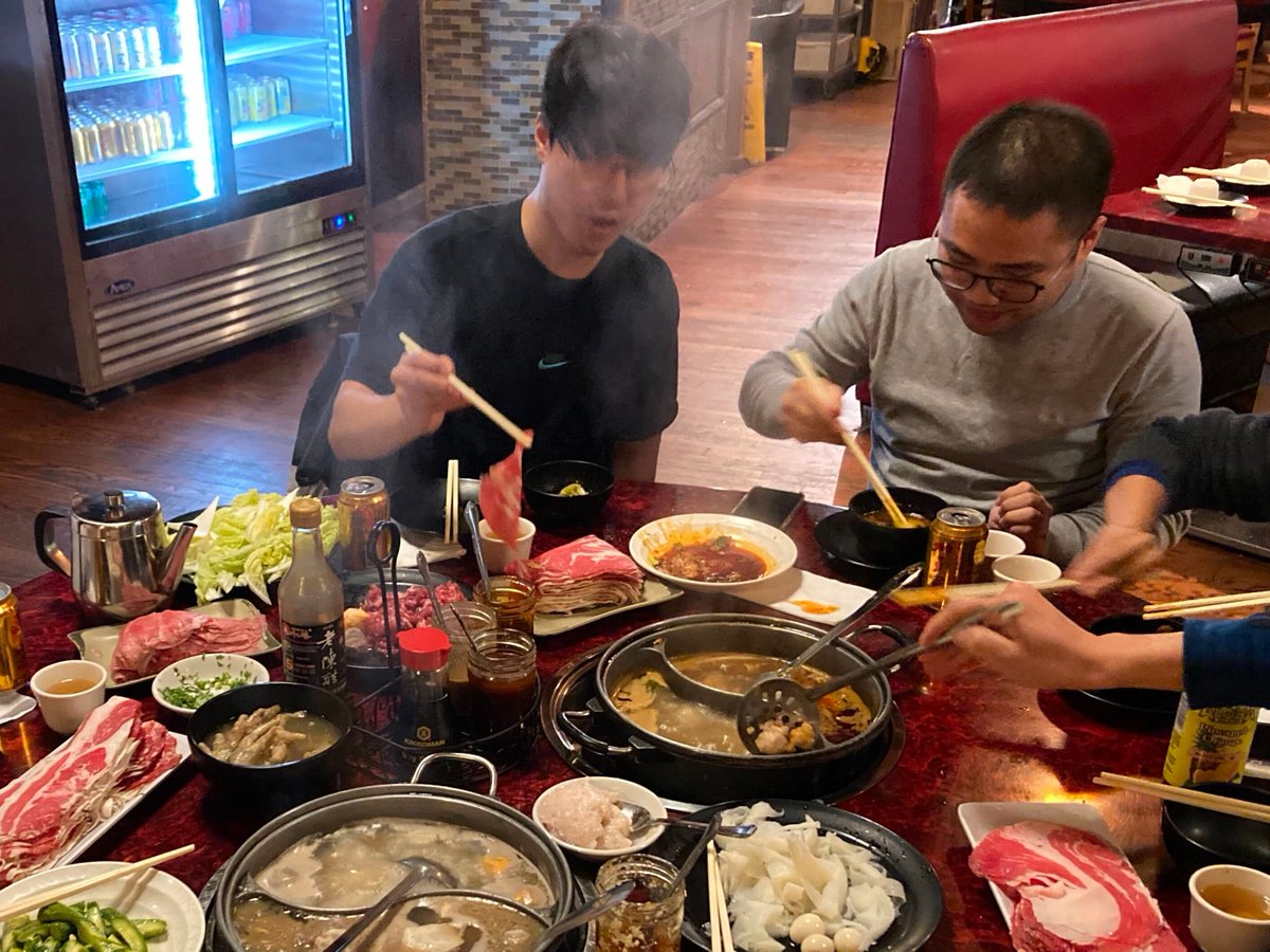 Exciting day for our trainees celebrating <a href="/AHAScience/">AHA Science</a> postdoctoral fellowship! Congrats Feng @FengZhangUCSF &amp; Sangsoon <a href="/SangsoonPark11/">Sangsoon Park</a>! Keep up the good work! They really worked hard (on the hotpot in the lab Thanksgiving lunch). <a href="/UCSF/">UC San Francisco</a> <a href="/UCSFPhysiology/">UCSF Dept of Physiology</a> #UCSF_CVRI #proudmentor