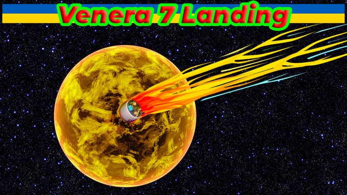 Venera 7 Landing Image 1: https://unsplash.com/photos/XnGxTBij48Q by Simon Lee. Changes made by Jamiese Hancy. License: Unsplash, https://unsplash.com/license Image 2: https://en.wikipedia.org/wiki/Venera_7#/media/File:Venera-7_spuskaemiy_apparat.jpg by Emerezhko. Changes made by Jamiese Hancy. License: CC BY-SA 4.0, https://creativecommons.org/licenses/by-sa/4.0/deed.en Image 3: https://freesvg.org/meteor by OpenClipart. Changes made by Jamiese Hancy. License: OpenClipart, https://openclipart.org/share Image 4: https://pixabay.com/photos/stars-background-blue-photoshop-1436950/ by 1980supra. Changes made by Jamiese Hancy. License: Pixabay, https://pixabay.com/service/terms/ Sources: https://en.wikipedia.org/wiki/Venera_7 http://www.russianspaceweb.com/venera7.html https://apesinspace.co/blogs/space-history/venera-7 