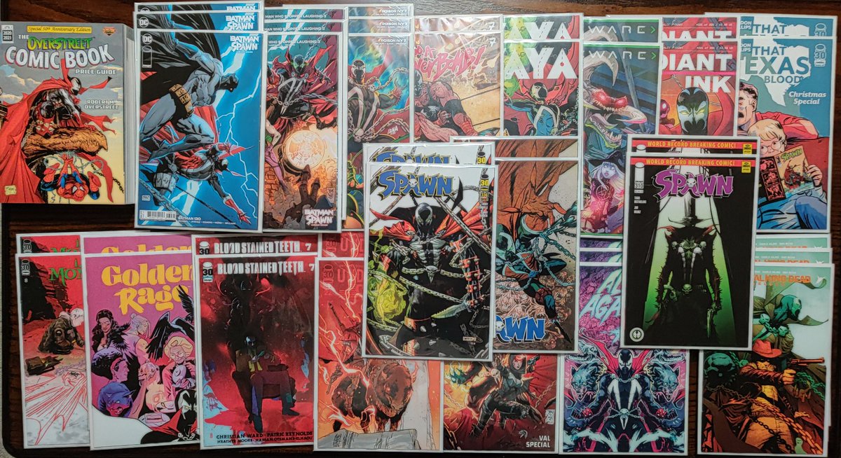 Crispy Comic News and Reviews (@crispy_simmons) on Twitter photo HOLY SPAWN BATMAN! What a hell of a warm up for next week! You know I had to grab a couple (at least!) Of each of these gems with my guy on the cover! Loving #Spawnmonth! Can't wait for next week! #spawnbatmancrossover <a href="/Todd_McFarlane/">Todd McFarlane</a> <a href="/GregCapullo/">Greg Capullo</a> <a href="/ImageComics/">Image Comics</a> <a href="/McFarlaneComics/">McFarlane Comics Official</a> HOLY SPAWN BATMAN! What a hell of a warm up for next week! You know I had to grab a couple (at least!) Of each of these gems with my guy on the cover! Loving #Spawnmonth! Can't wait for next week! #spawnbatmancrossover <a href="/Todd_McFarlane/">Todd McFarlane</a> <a href="/GregCapullo/">Greg Capullo</a> <a href="/ImageComics/">Image Comics</a> <a href="/McFarlaneComics/">McFarlane Comics Official</a>