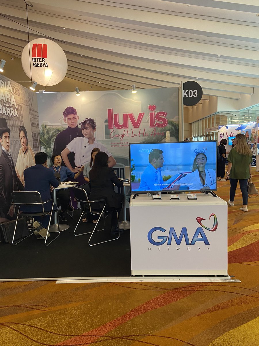 Booths of ABSCBN and GMA here in #AsianTVForum in Singapore