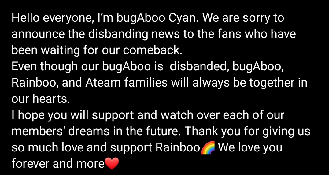 bugaboo_thinker's tweet photo. cyan's message #ThankYouBugAboo 💔🌈 https://t.co/qC0eIQlgOq