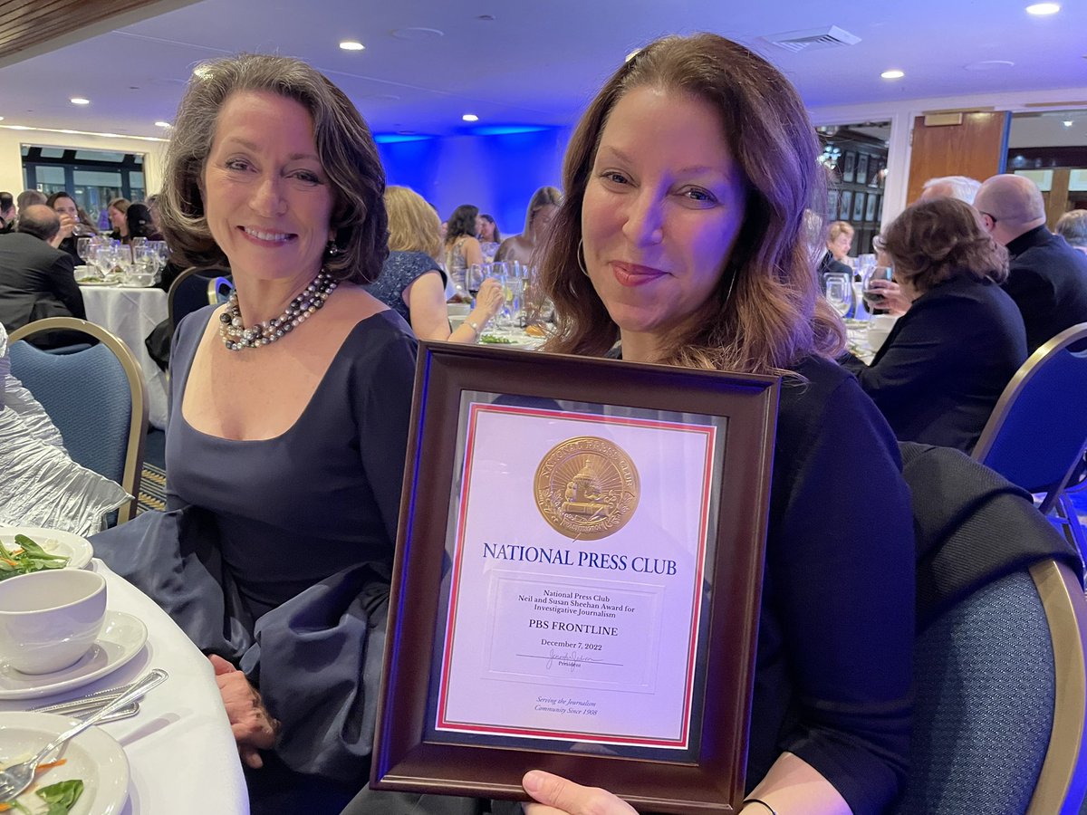 joyindc's tweet photo. A special evening at the Fourth Estate Award Gala @PressClubDC where @frontlinepbs was honored with the Sheehan Award for Investigative Journalism for their work with local newsrooms. Congrats to @raneyaronson and @GBH team. @CPB is proud to support this work with @knightfdn https://t.co/S9uejVqe9p