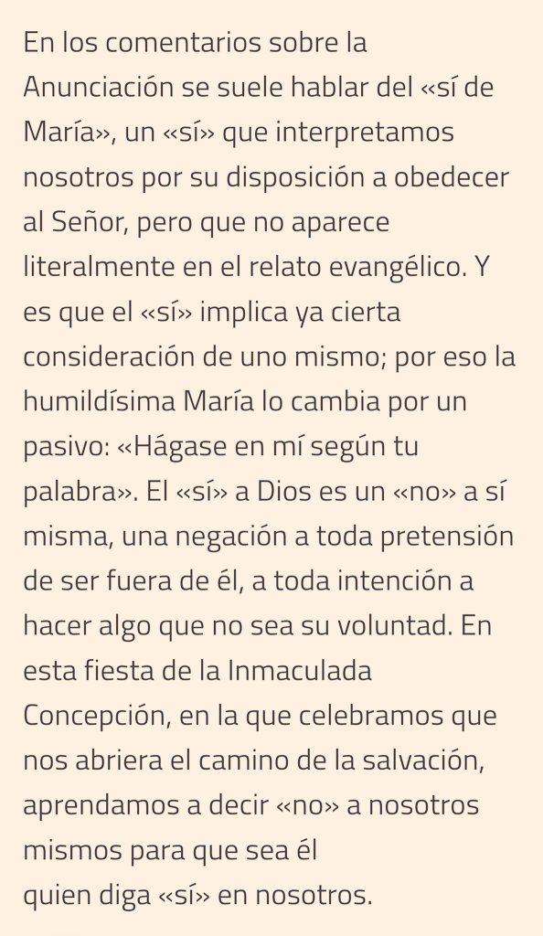 Antonio1Moreno's tweet photo. ¿Habías escuchado hablar alguna vez del «no» de María? En esta fiesta de la #InmaculadaConcepcion te lo explico en mi comentario al Evangelio: https://t.co/HjCxbCeME6 vía @Revista_VN https://t.co/gUnVG4Qrln