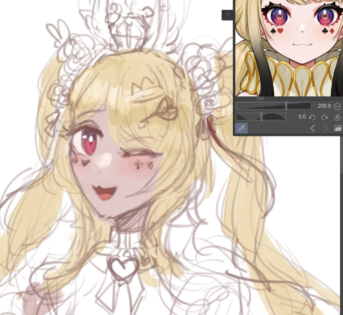 katsueaji's tweet photo. working on old nonanon art....but also catching up on stuff i owe people and doing finals 💤💇‍♀️ i will finish my old prism project stuff... https://t.co/B2XuTyWtAm