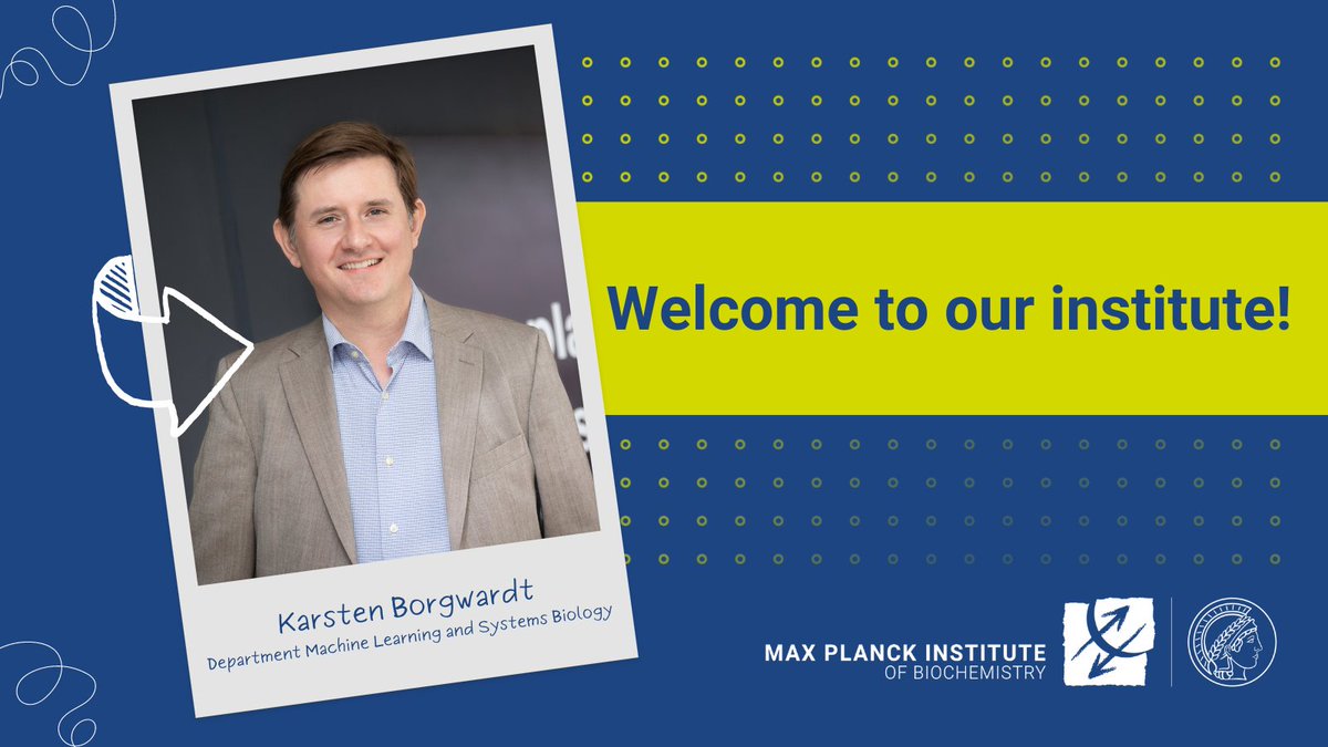 Max Planck Institute of Biochemistry (MPIB) (@mpi_biochem) on Twitter photo ❕We're happy to announce that Karsten Borgwardt <a href="/kmborgwardt/">Karsten Borgwardt</a> will be joining our institute soon!
As a new Director he will head the Department of Machine Learning and Systems Biology, starting February 1st, 2023.
🎉 biochem.mpg.de/borgwardt-kars…
#machinelearning in #lifesciences ❕We're happy to announce that Karsten Borgwardt <a href="/kmborgwardt/">Karsten Borgwardt</a> will be joining our institute soon!
As a new Director he will head the Department of Machine Learning and Systems Biology, starting February 1st, 2023.
🎉 biochem.mpg.de/borgwardt-kars…
#machinelearning in #lifesciences