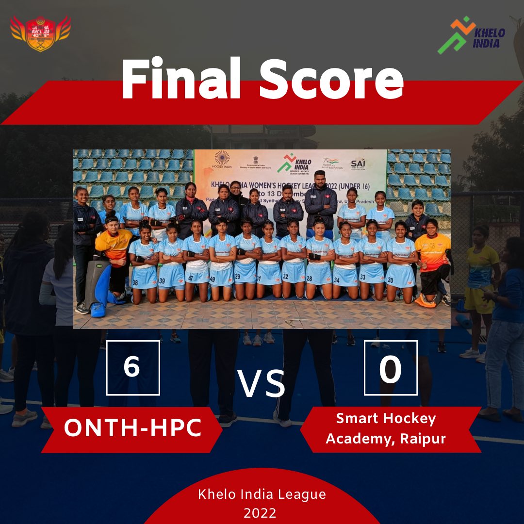 NavalTata's tweet photo. Three wins in a row! Our girls team is cruising at the Khelo India League Phase 3 in Lucknow. 🙌🏻

Tomorrow we face Sports Authority of India (A) in a fixture to determine the top spot 🔝 

#kheloindia #Odisha #Hockey #HockeyIndia #ONTHHPC #TataTrusts https://t.co/r1MoQdGBlc