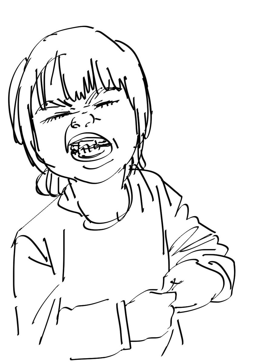 最近は甥と姪の絵ばかり描いていた 実際にこどもたちの戦いごっこのやられ役の怪人としても奮闘している(たまにしか会わないから頑張る) 