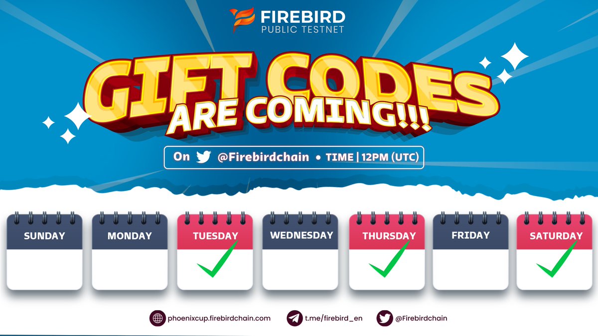 GIFT CODES ARE KNOCKING ON THE DOOR

Get code HERE: bit.ly/3iL3pF7

⏳Duration: Dec 3 - Dec 12, 2022.
Time is flying. Catch them NOW!
#Firebird #PhoenixCup #QatarWorldCup2022