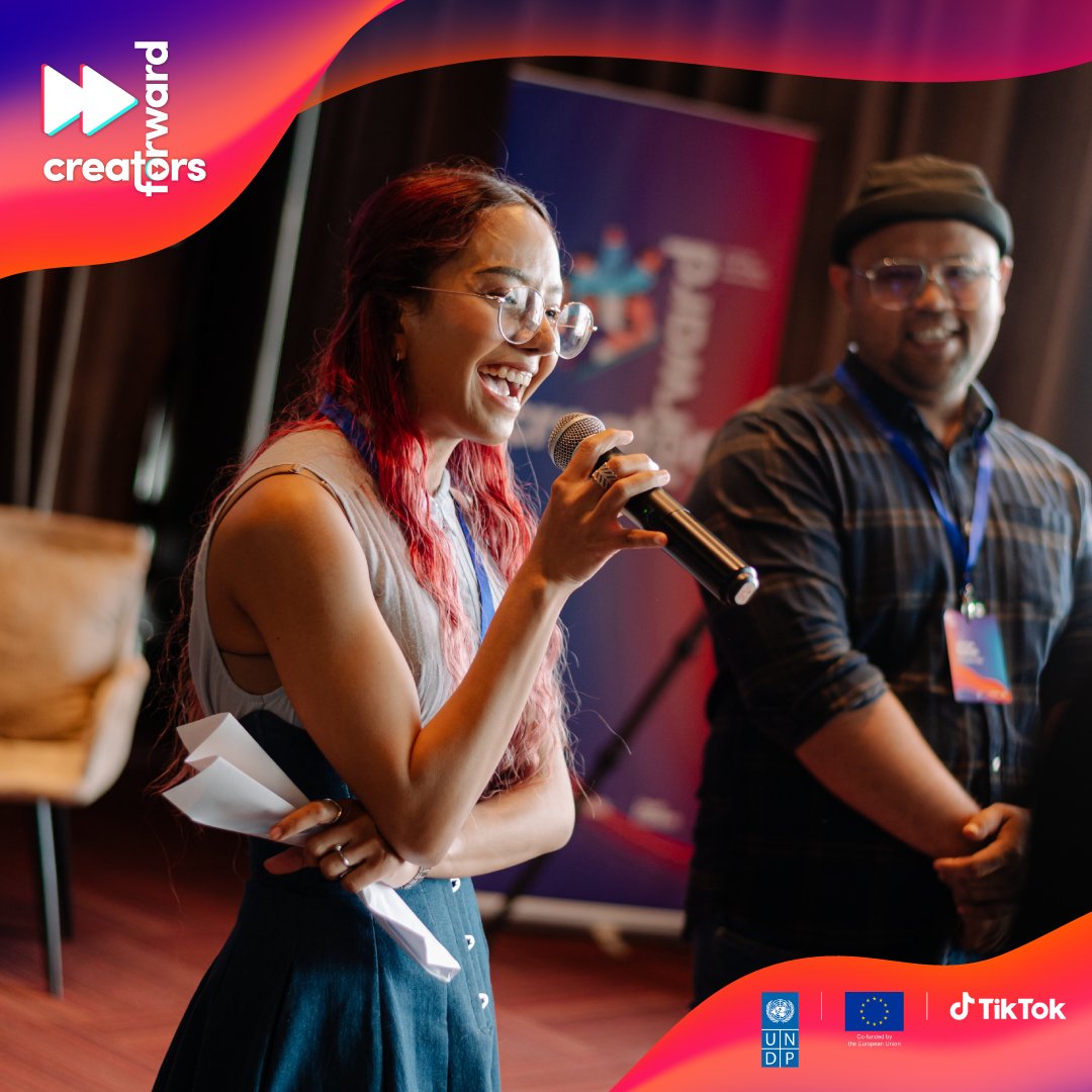 UNDPasiapac's tweet photo. As digital natives youth can drive positive change online.๐
#CreatorsForward is the new initiative by @UNDP, @TikTokTH & @EU_FPI to empower young digital talents from Southeast Asia to address hate speech + promote tolerance & empathy.๐
Watch: https://t.co/w3shv6YfqK https://t.co/ttjPV1buaK