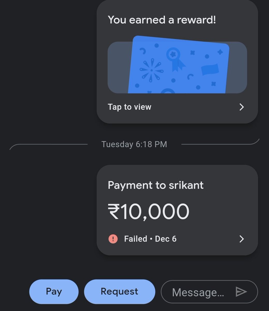 sidgsh1's tweet photo. @GooglePayIndia I had made a transaction on google pay amount has been deducted but transaction showing failed at Google pay app. I had raised a ticket on this issue. My amount has been deducted but the receiver didn't got the amount. https://t.co/GPPehWIqP5