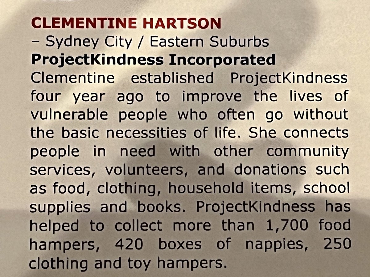 AmandaWebbAUS's tweet photo. Congratulations to Clem Harrison @ProjectKindness NSW Volunteer of the Year 2022 👏   #nswvolunteerawards https://t.co/cYhunbkv8e