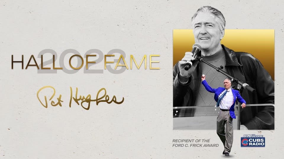 PatandRon1043's tweet photo. “It’s really a dream come true.” —Pat Hughes, 2023 Ford C. Frick Award winner. https://t.co/ikxC7Mrdzo https://t.co/EQa5kIFQeJ