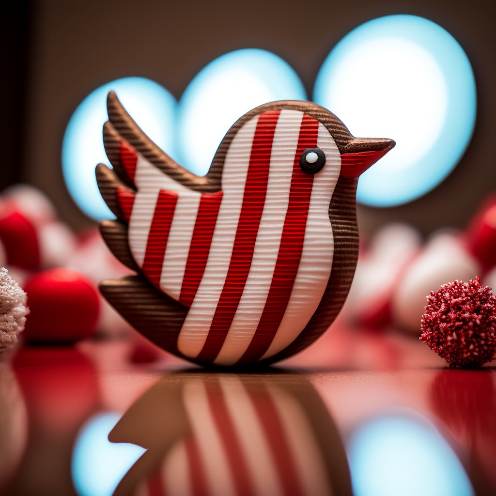 SaiMenon1's tweet photo. The birdy in Christmas vibes. @AI_ArtCommunity @Twitter @elonmusk 
#Twitter #canecandy #candy #TweetOfTheDay #Elonmusk #Christmas #red #white #AIArtwork #aiartcommunity #aiartist #midjourney #midjourneyart #aiartdailytheme #aiartdaily https://t.co/4jRUI2V4ms