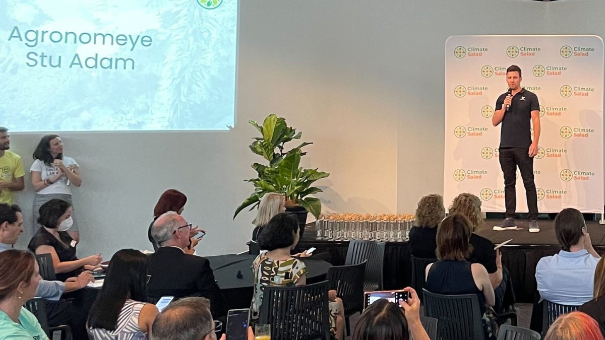 Agronomeye's tweet photo. Our CEO, Stu Adam, was invited to speak at the #ClimateTechFestival, by @climatesalad yesterday. We're proud to be part of this movement and to work alongside so many forward thinking companies presenting smart opportunities for a better future.
#agtech #climatetech https://t.co/9XDzstWyBd