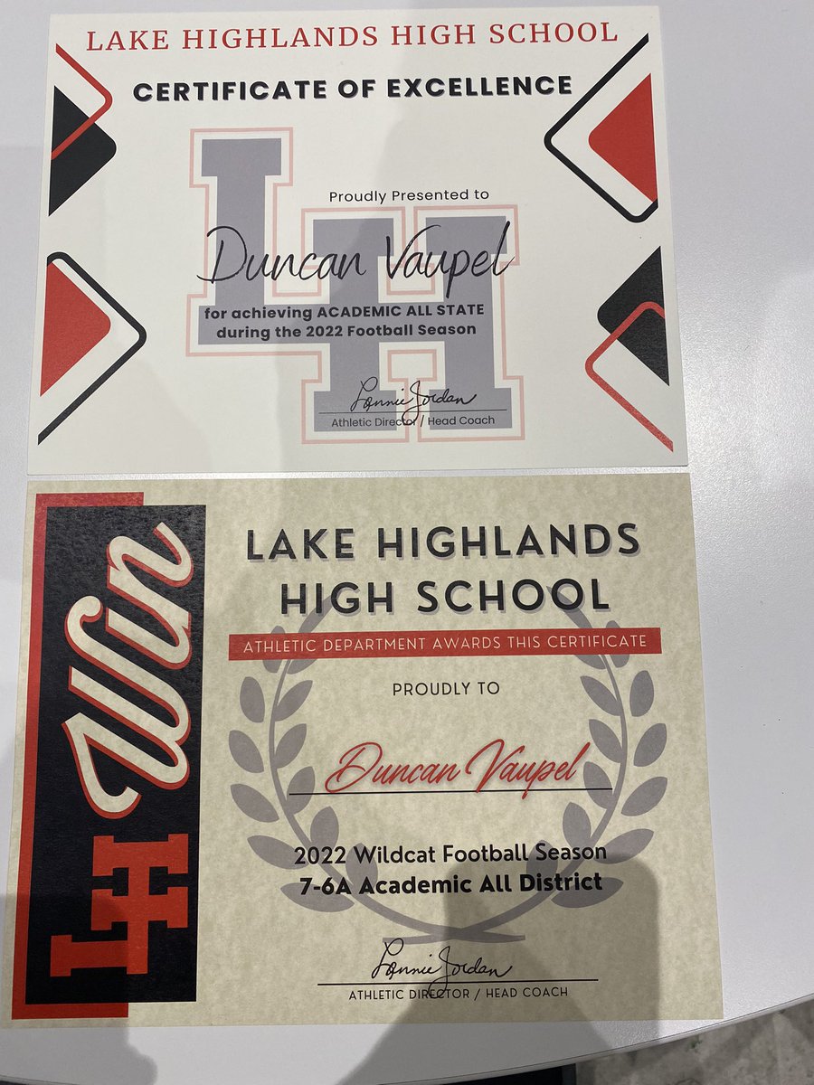Football banquet tonight for my senior year. Was honored to be recognized for Academic All District, and All State.