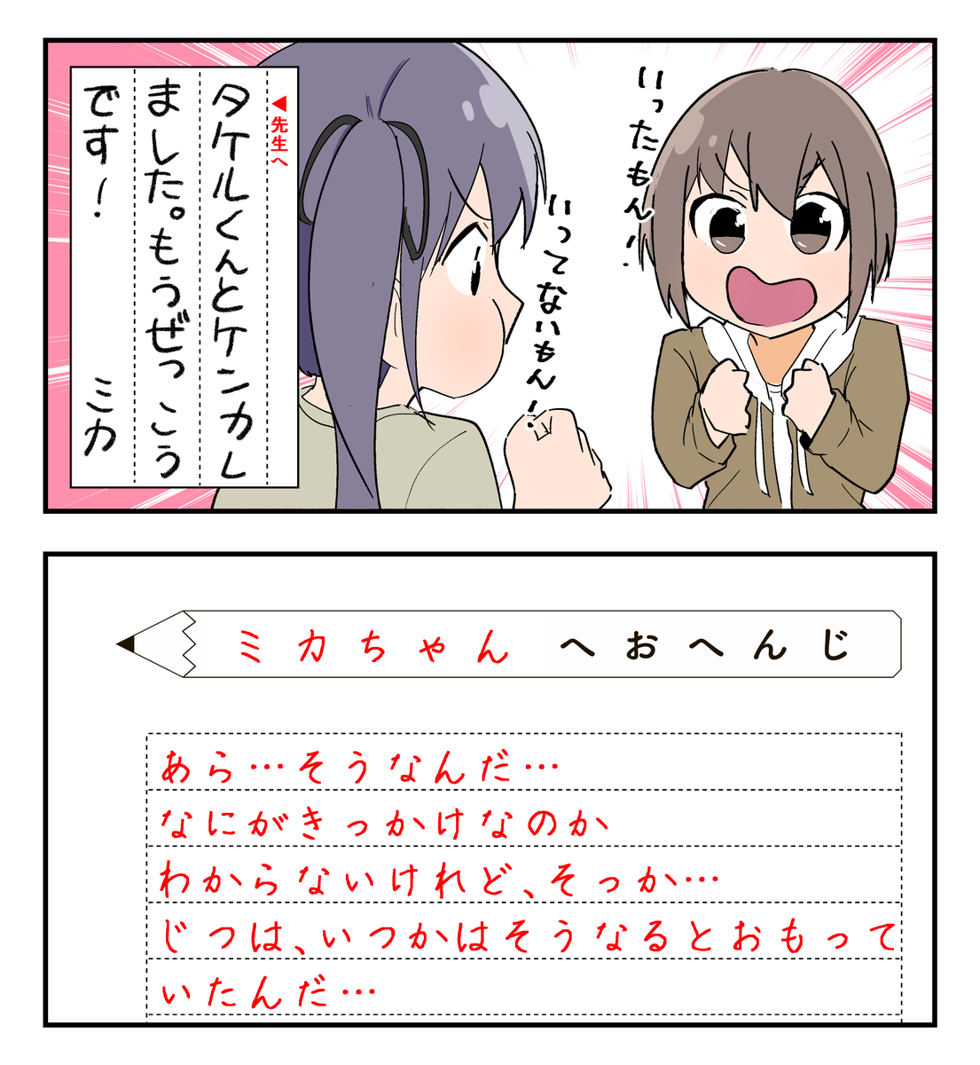 想いが重い通信教育 喧嘩 
