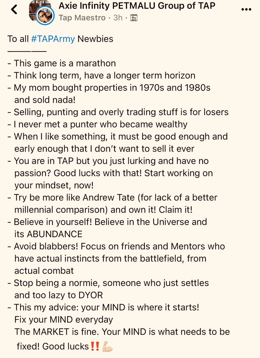 Trader4lyf's tweet photo. #TAPArmy #TAPwisdom 
From our FB TAP Group

#Crypto #stonks #trading 
#tradingpsychology #Bitcoin https://t.co/UEYe1xu8Tv