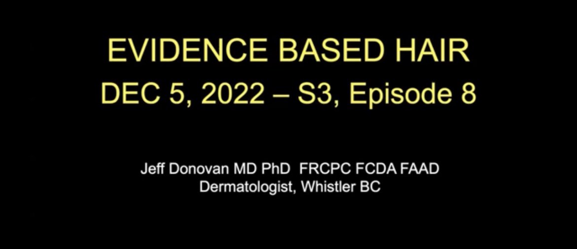 Dr. Jeff Donovan, 🇨🇦 Dermatologist (Hair Loss) on Twitter "In this