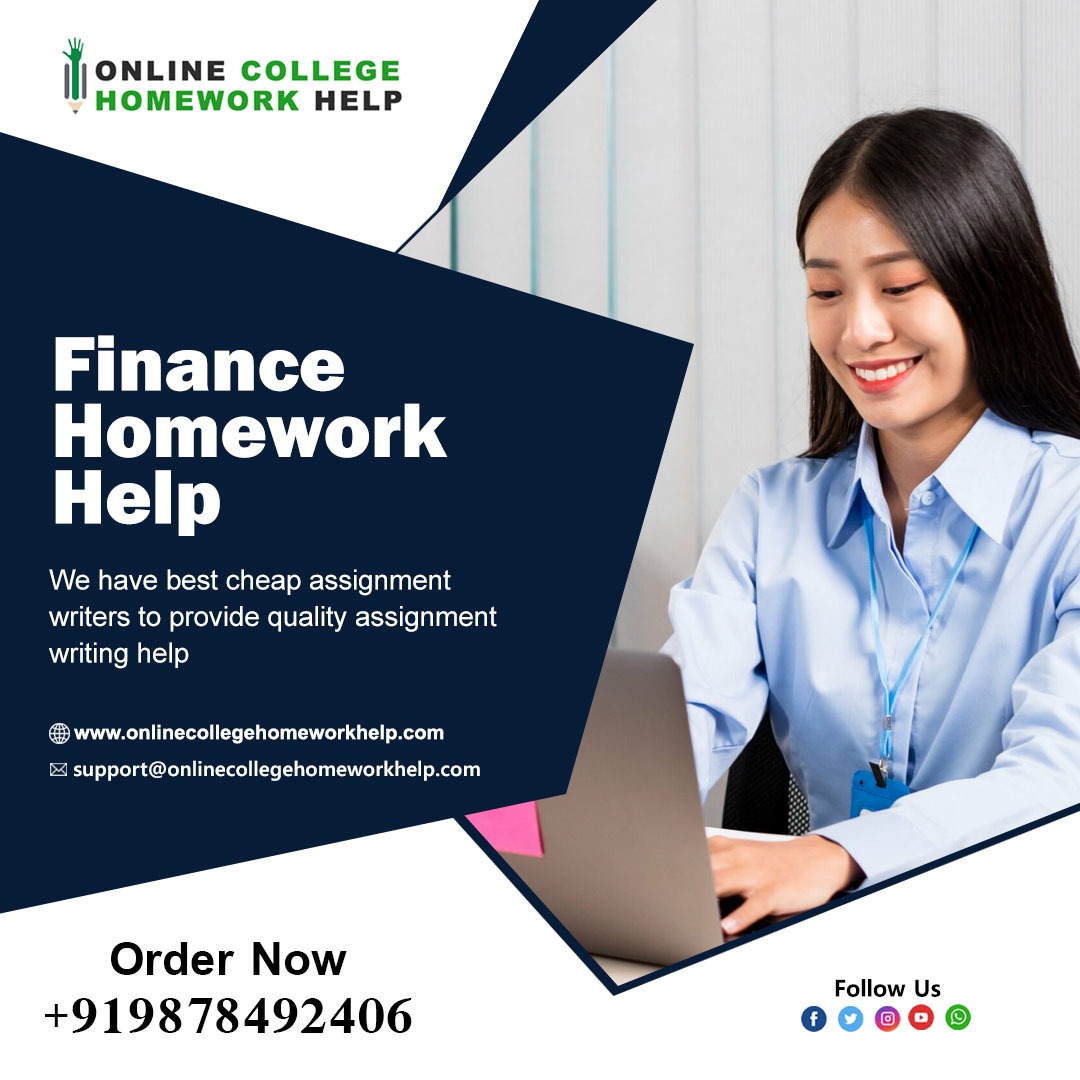 Onlinechwhelp's tweet image. If you are struggling with your finance assignment or homework help and looking for professional finance assignment or homework help then onlinecollegehomeworkhelp.com is the ultimate place for you
👉Get in touch 📞+91-9878492406 with us today for reliable help
#financehomeworkhelp