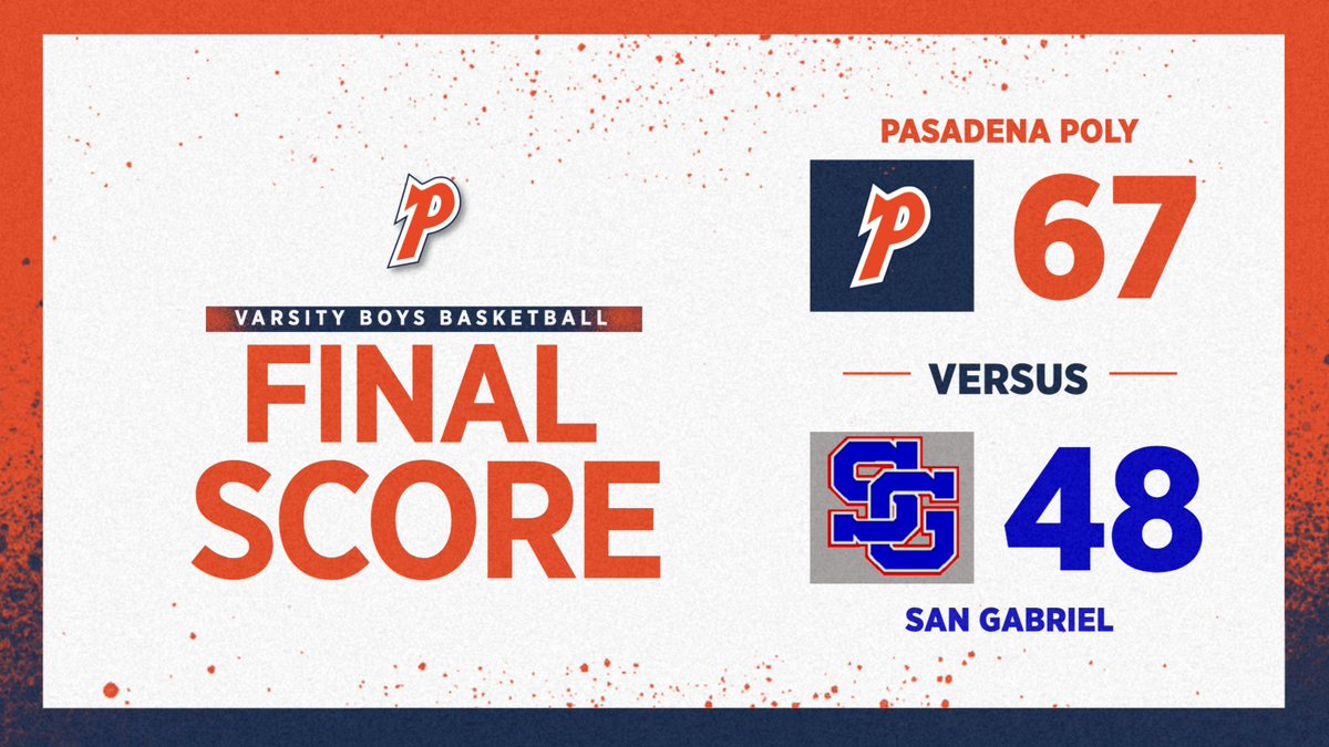 Varsity Boys Basketball picks up their first win of the 54th Annual Poly Invitational!

J. Odibo: 24 pts
J. Wang: 15 pts
J. Icart: 8 pts