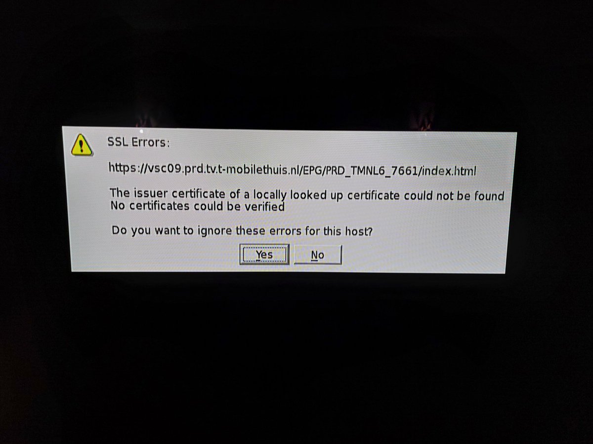 vinfoto's tweet photo. @tmobile_webcare ons tv kastje heeft een certificaat probleem... https://t.co/6X1BYuyUL8