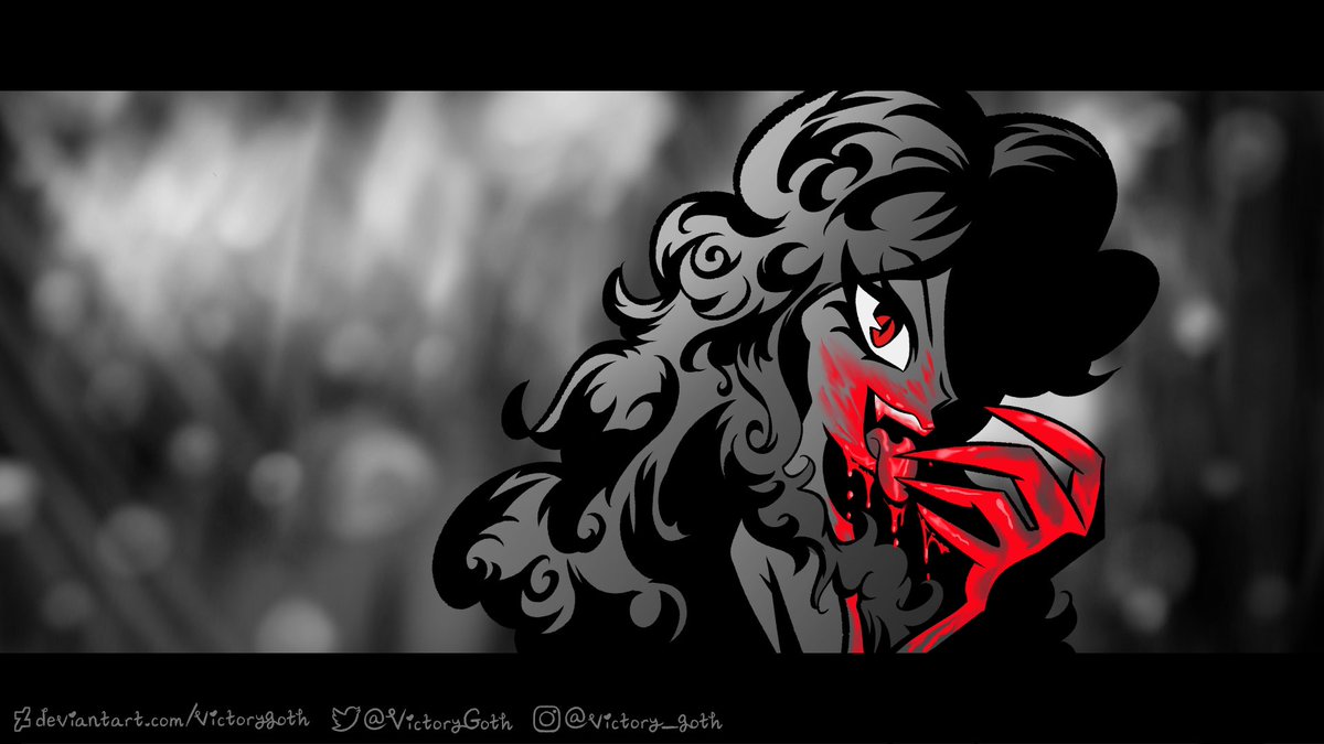 VictoryGoth's tweet photo. “Elena Walks Home Alone at Night” - Commission for my good friend @ShinobuThePixie featuring her vamp girl Elena! If you guess the title reference you win nothing. #Commission #commissionart #digitalart #DigitalArtist #HorrorArt #artistsontwitter #vampire #vampires #CartoonArt https://t.co/aVWGXNpgoq