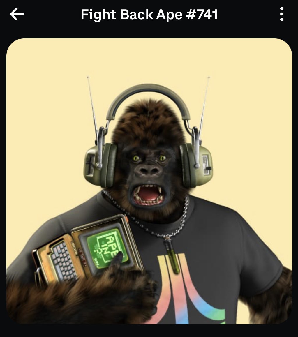1LightFoot2's tweet photo. @FightbackApes @AtariX @Ledger @Coinbase_NFT 🙌🏻 https://t.co/t99UUo6lB5