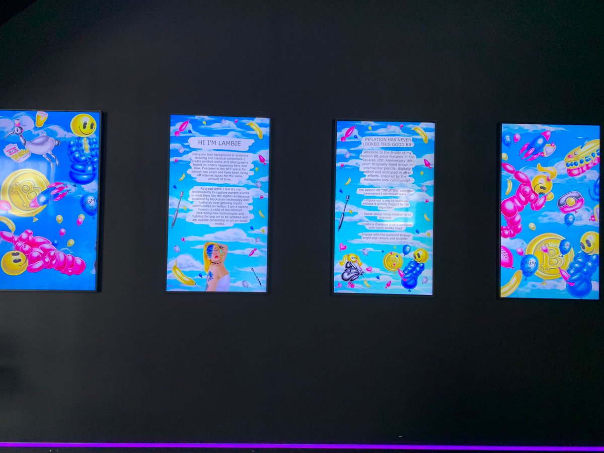 anng_gallery's tweet photo. Our gallery manager @monnogram_ took a tour around @Oshi_Gallery today, building connections and admiring the art of @Lambieartist 💖
#NFTsCommunity https://t.co/osvZ0ny2Ly