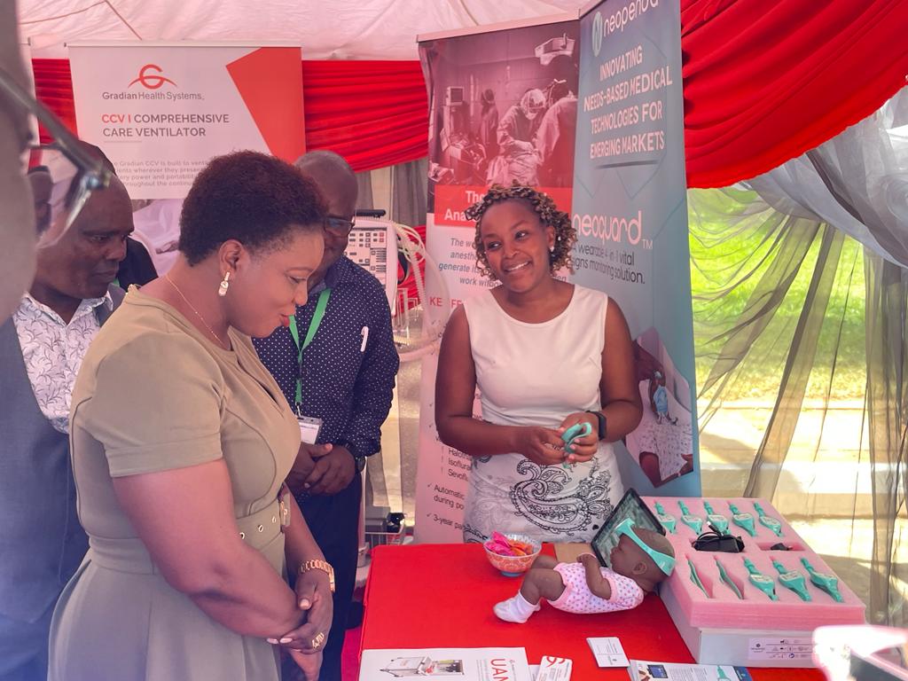 We're at the #AMEK Annual Scientific conference and exhibition in #mombasa!Yesterday,we showcased #neoGuard to the #Health #CS, Dr. Susan Nakhumicha. The theme is "Embracing Innovations and Inventions in Healthcare Technology management"
 #engineers #healthtech #healthtechstartup