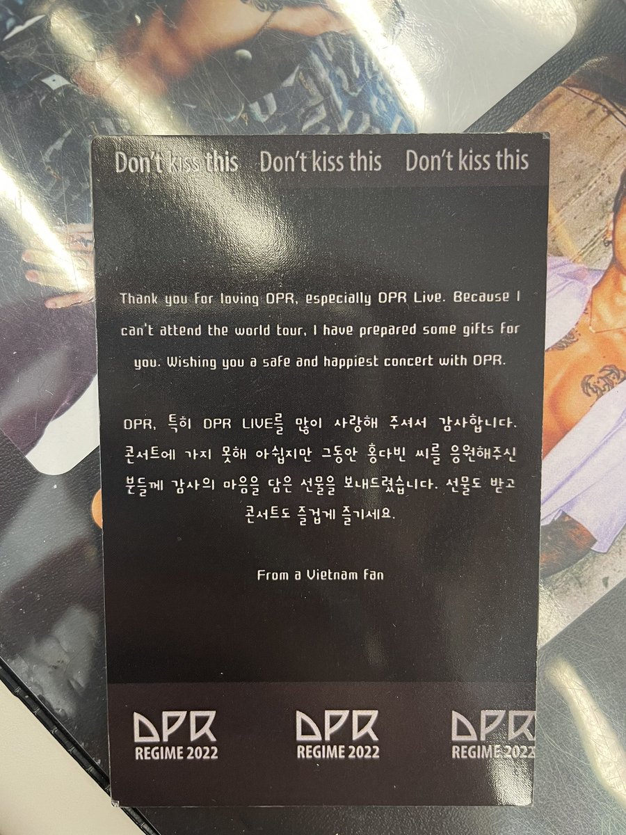 bo_queenHK's tweet photo. my work desk🤓 also I just noticed the back of the card now🥲 thank you to the Vietnam fan who made this 💛 hopefully you’ll see DPR one day soon🫶 DPR fandom is a different breed I swear 
#DPRession https://t.co/EdjkbeWyJq