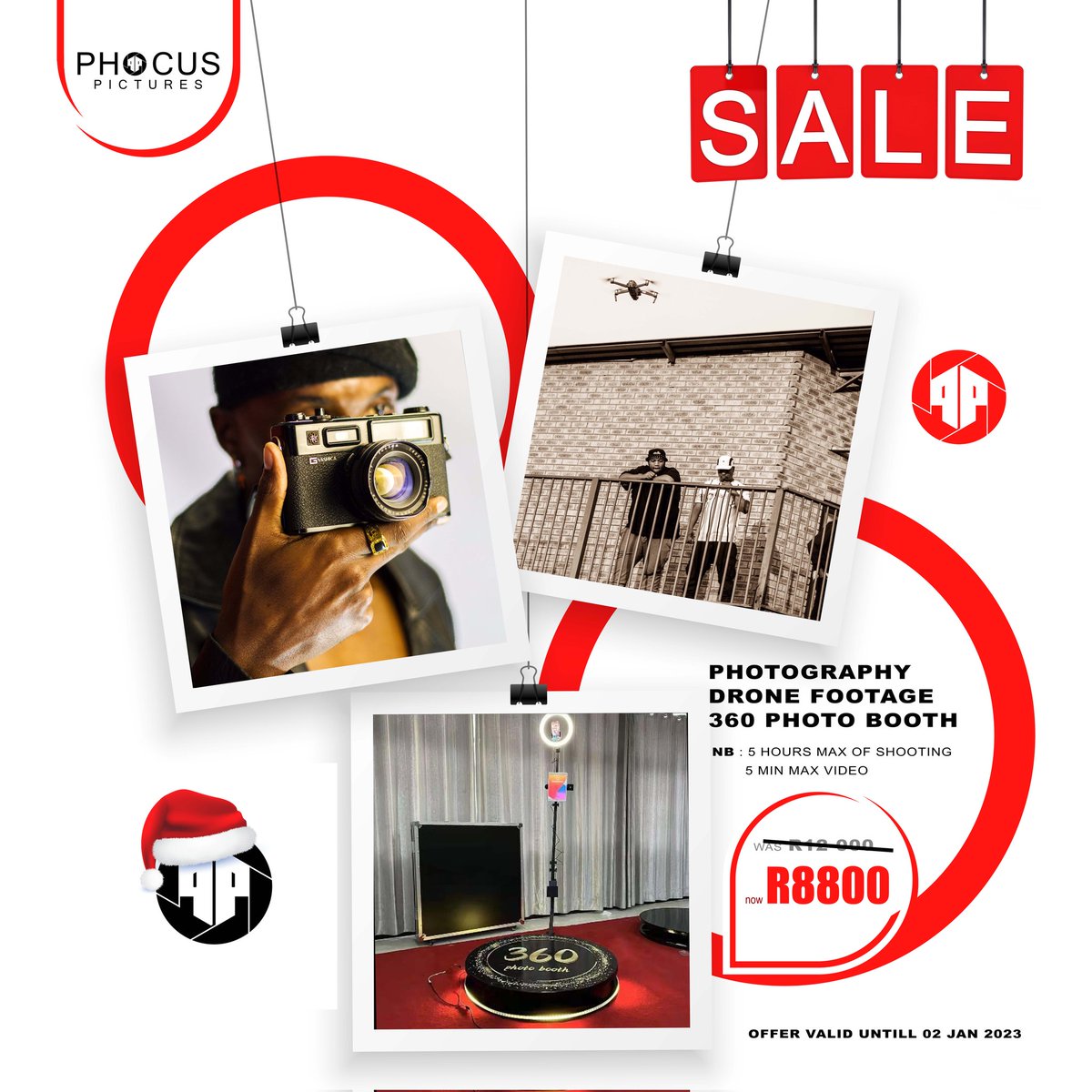 PhocusPictures's tweet photo. Festive package special #phocuspictures #photography #videography #drone #photobooth360 #Gauteng https://t.co/YsDrVe8yxg